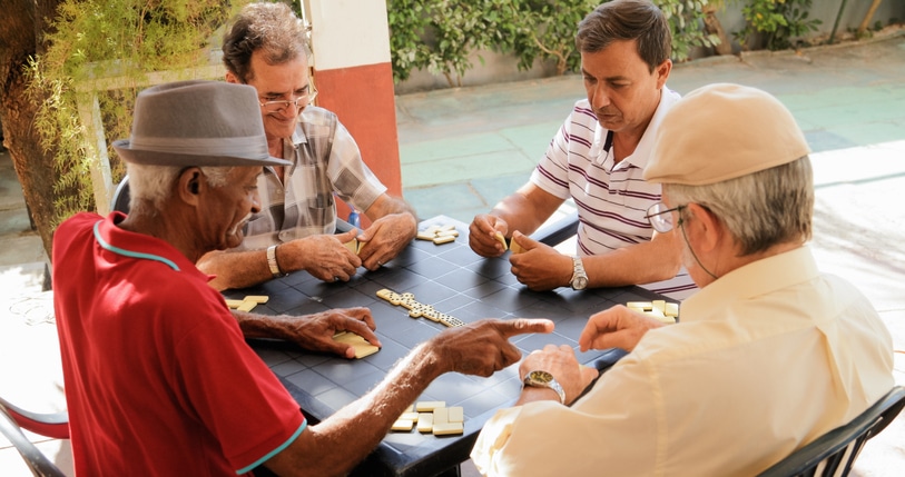 Seniors enjoying a group activity together