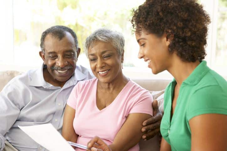 Nurse proving senior care